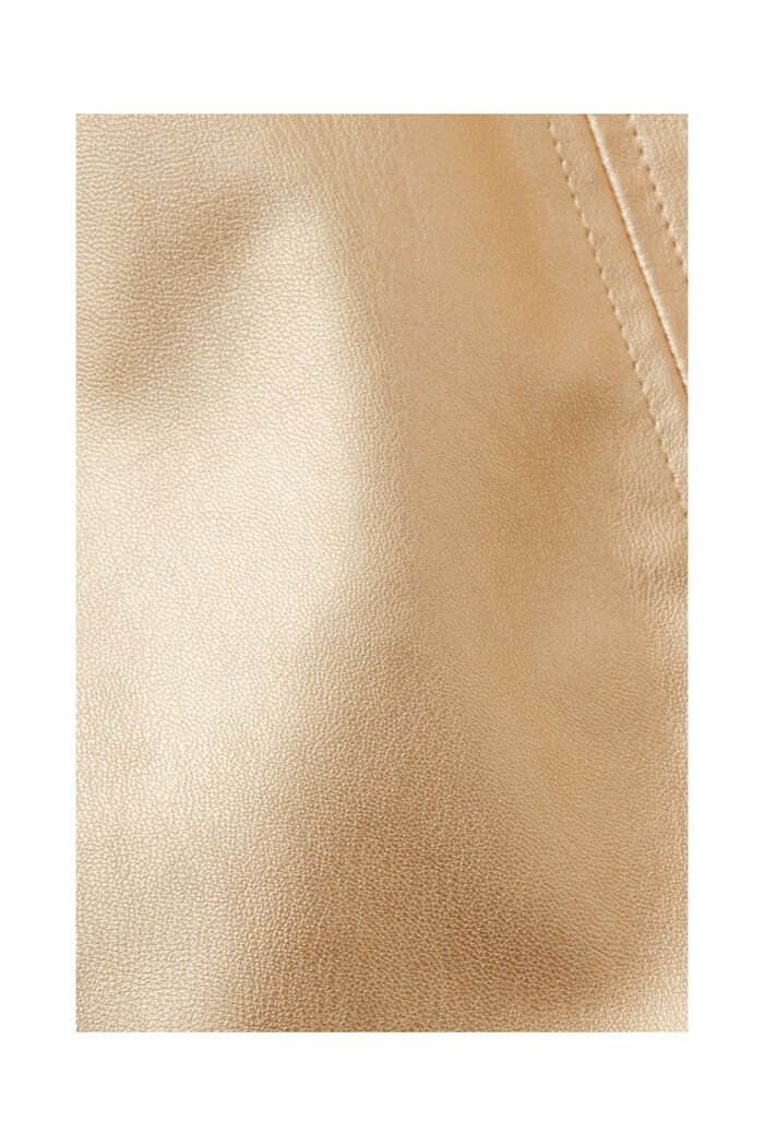 Minifalda de polipiel brillante, GOLD, detail image number 7