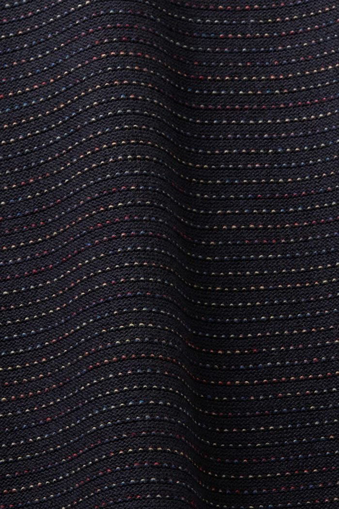 Jersey de punto con media cremallera y diseño colorido de rayas, NAVY, detail image number 5