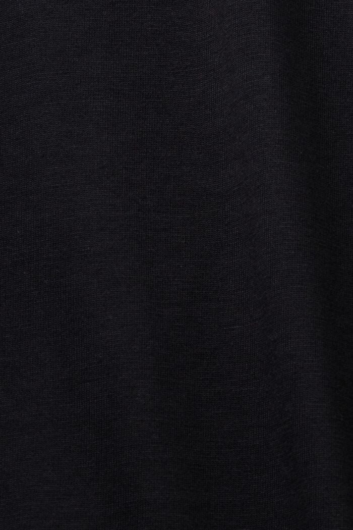 Camiseta de tirantes con diseño corto, 100% algodón, BLACK, detail image number 5