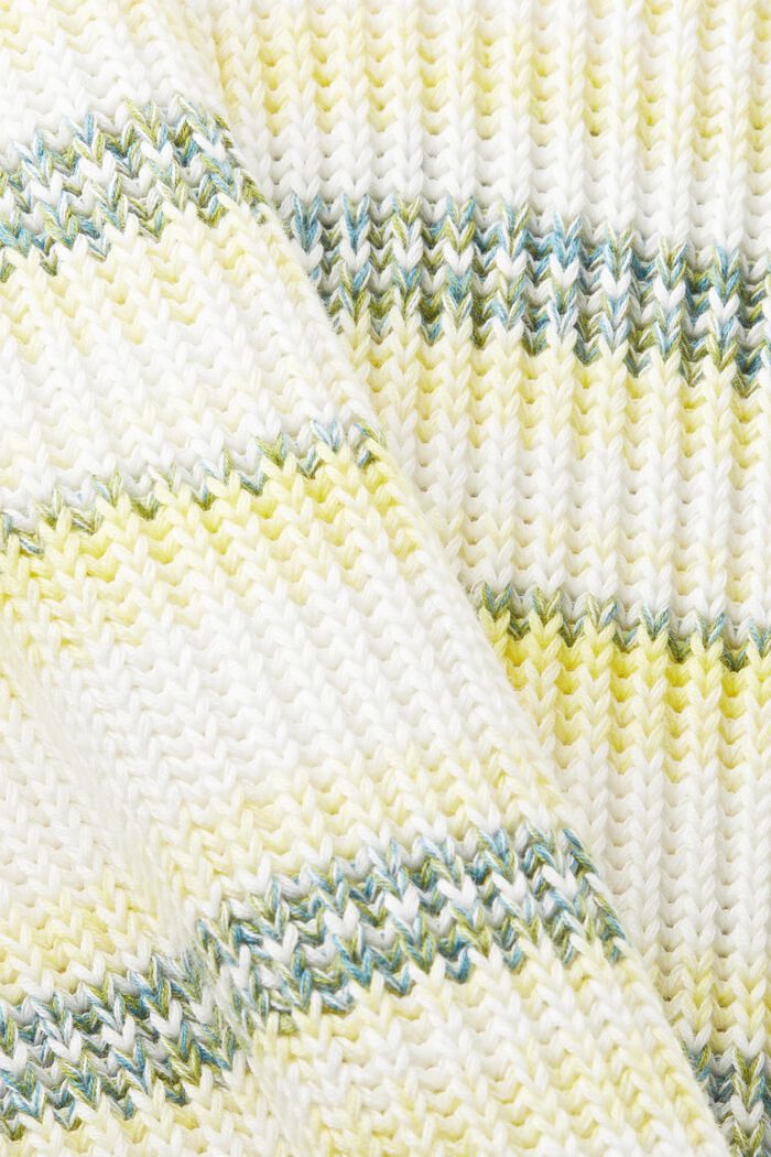 Jersey a rayas con cuello redondo, PASTEL YELLOW, detail image number 5