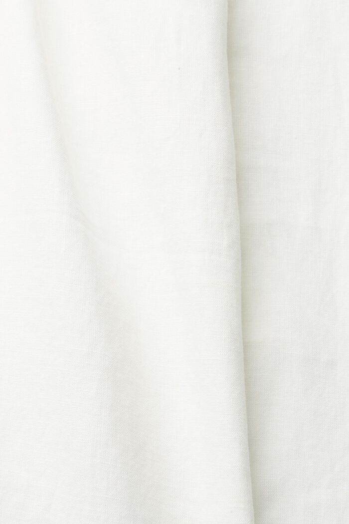 Pantalón en 100% lino, WHITE, detail image number 4