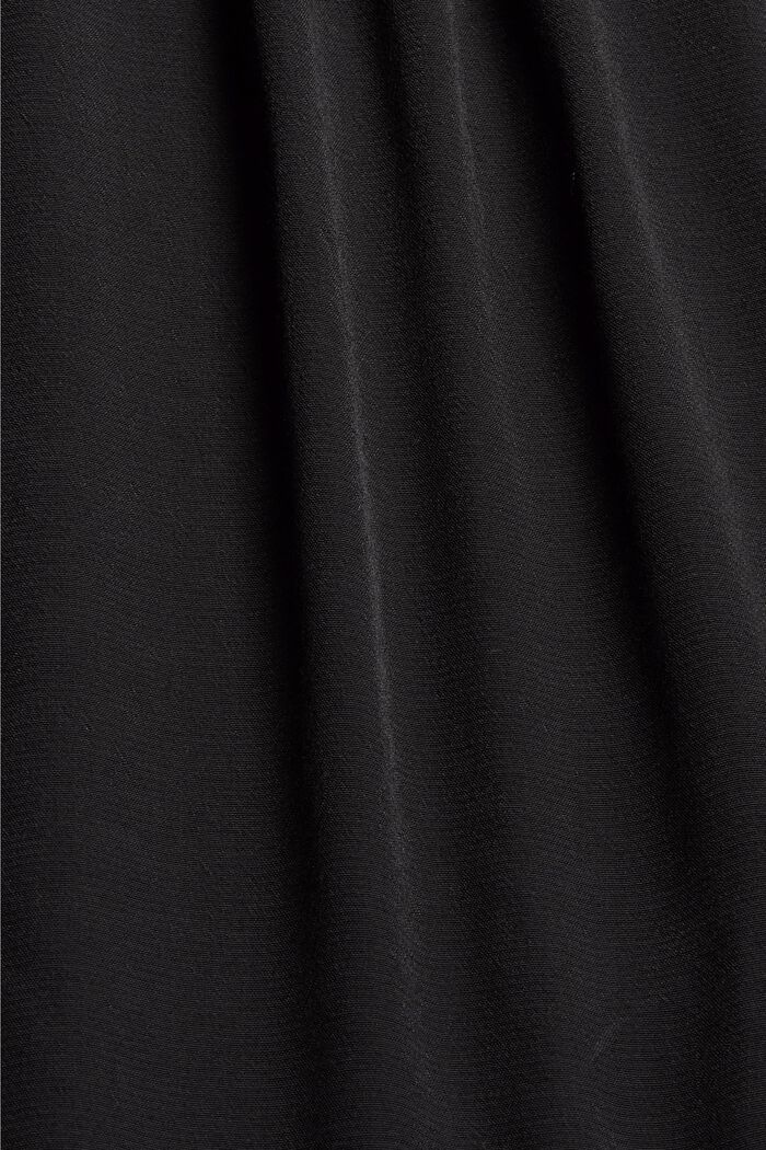 Blusa con detalle de pliegues y LENZING™ ECOVERO™, BLACK, detail image number 4