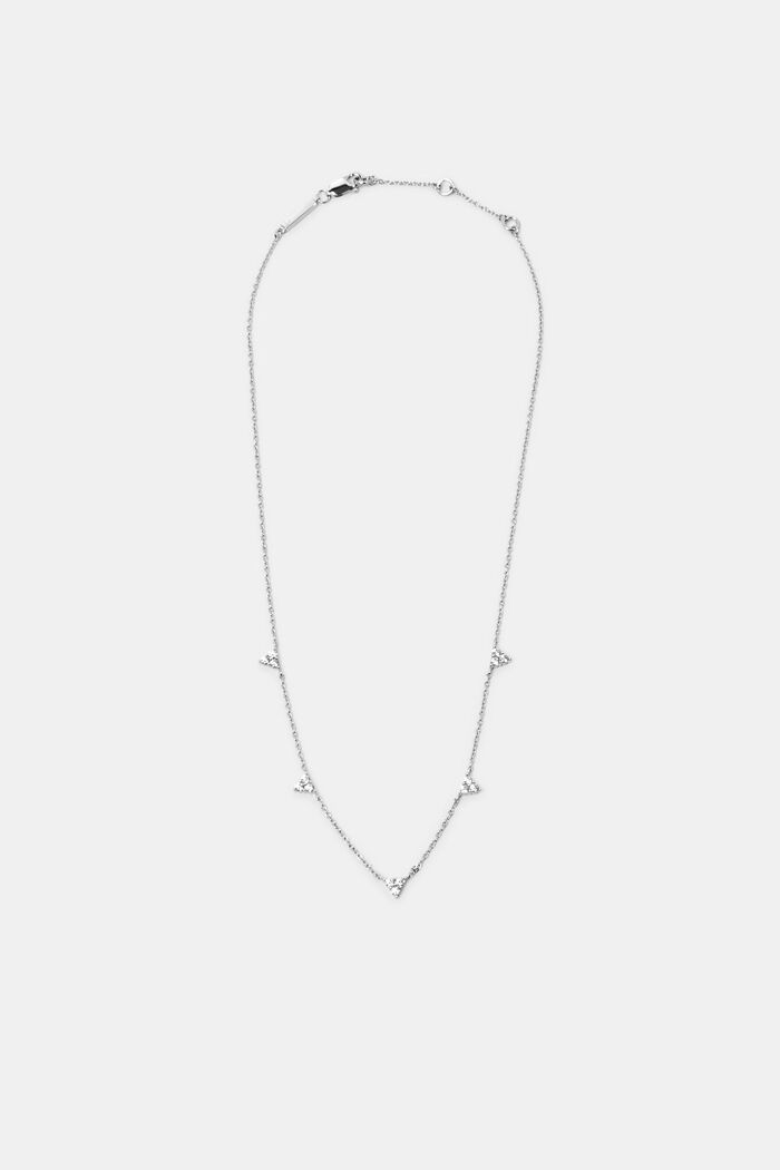 Collar de plata de ley con circonita, SILVER, detail image number 0