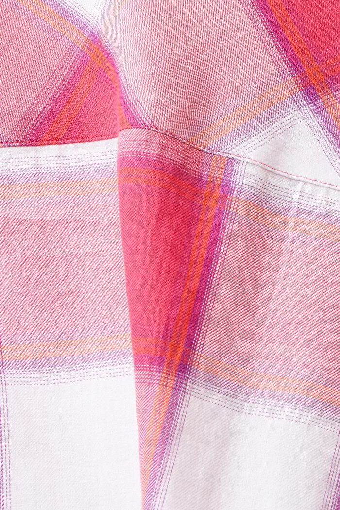 Blusa de algodón a cuadros, PINK FUCHSIA, detail image number 5