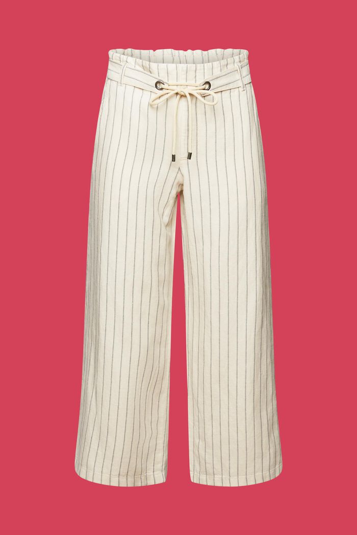 Pantalón culotte con lazada, mezcla de algodón y lino, ICE, detail image number 7