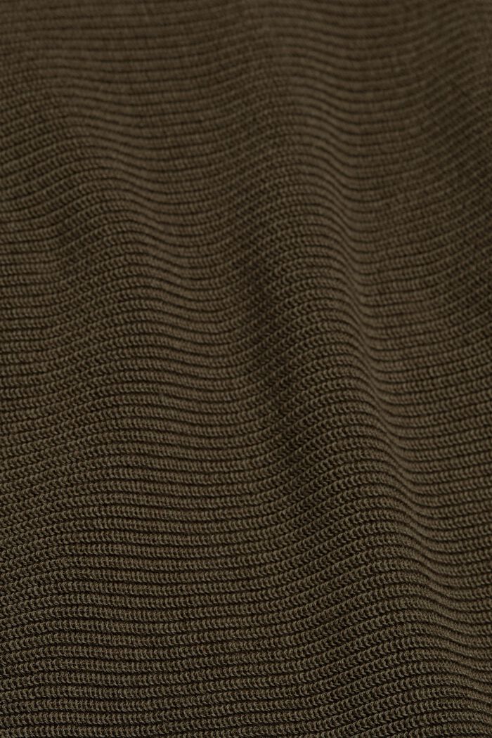Jersey con cuello barco en algodón ecológico/TENCEL™, DARK KHAKI, detail image number 4