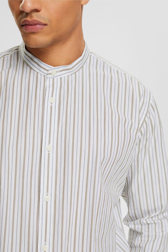 Camisa con estampado de rayas, WHITE, detail image number 2