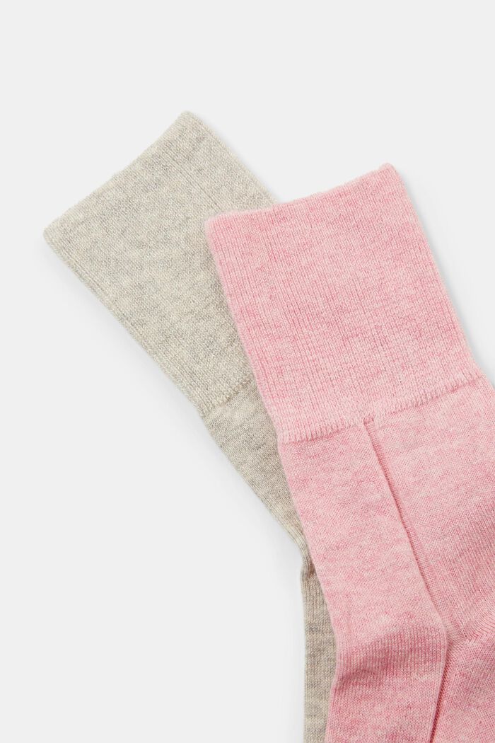 Pack de 2 calcetines con remate ancho, GREY/ROSE, detail image number 2