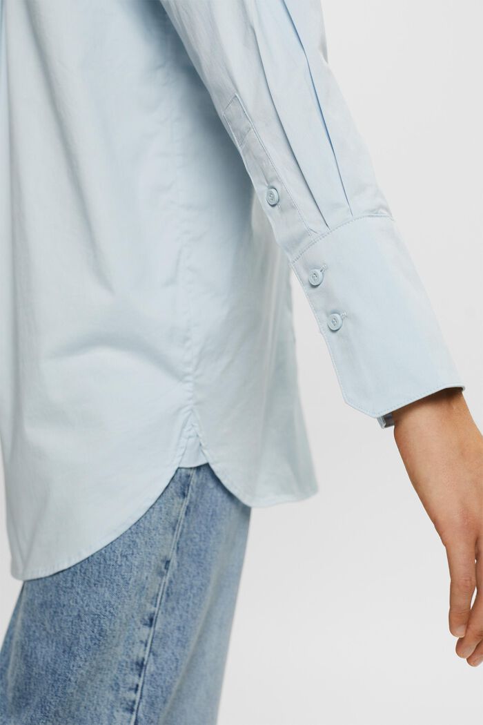 Blusa camisera con corte holgado, LIGHT BLUE, detail image number 2