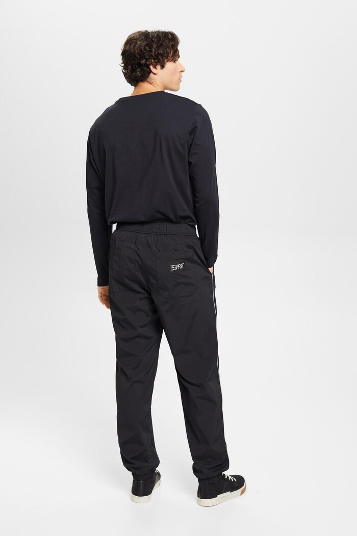 Pantalón deportivo de tiro alto y corte tapered, BLACK, detail image number 3