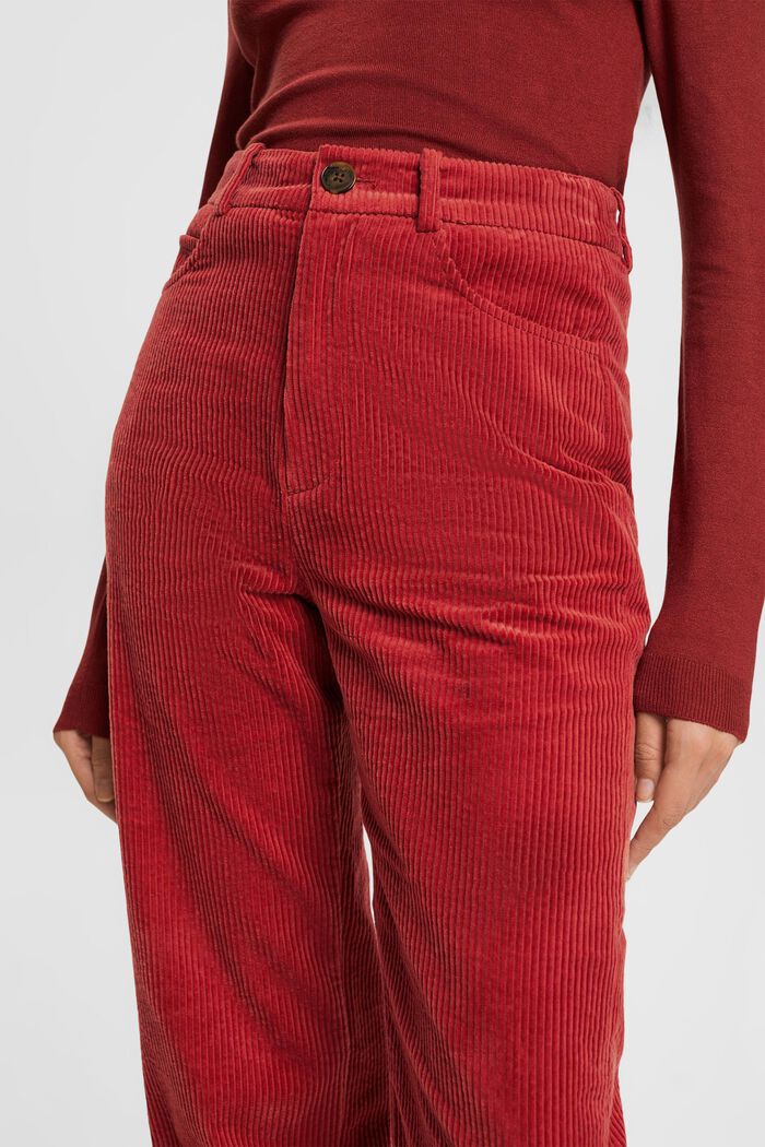Pantalón de pana en algodón, TERRACOTTA, detail image number 0