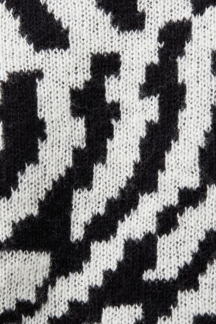 Jersey de jacquard abstracto, BLACK, detail image number 6