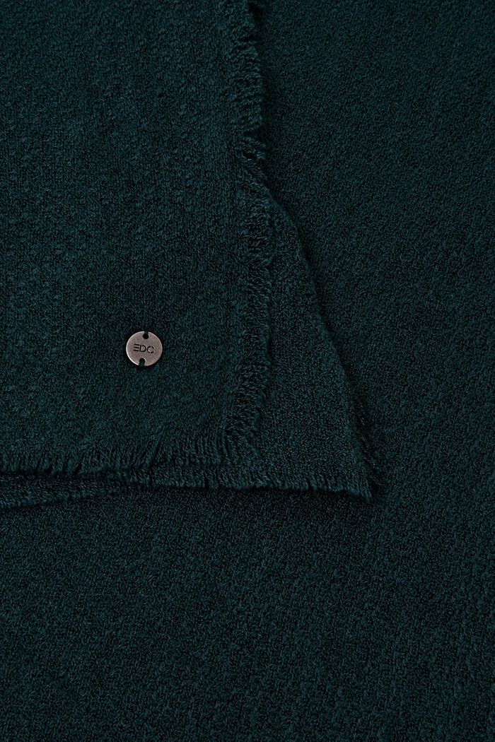 Bufanda de tejido texturizado suave, DARK TEAL GREEN, detail image number 1