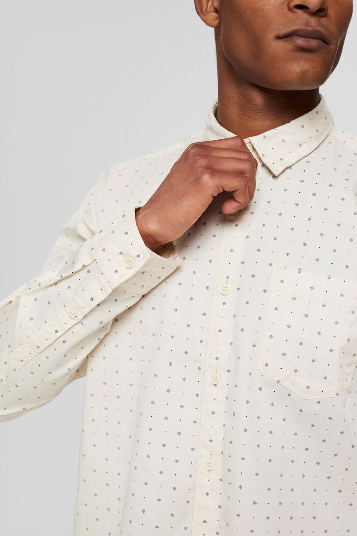 Camisa estampada, en 100% algodón ecológico, OFF WHITE, detail image number 2