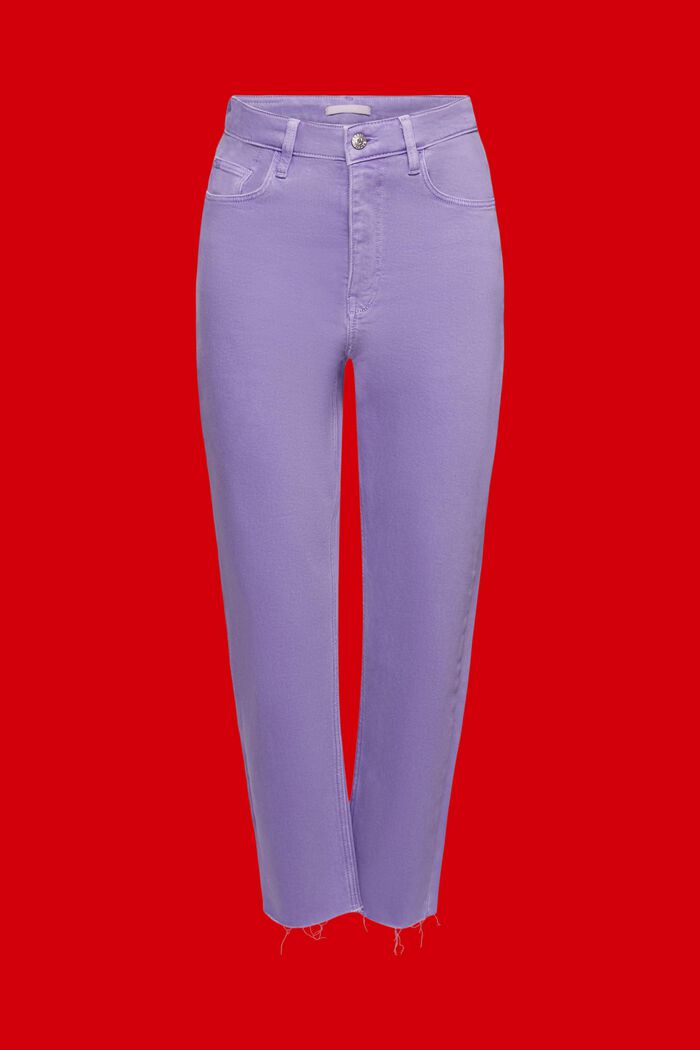 Pantalones tobilleros con bajos deshilachados, PURPLE, detail image number 6