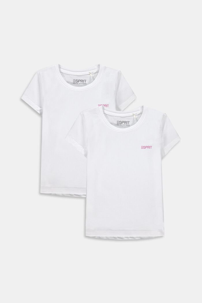 Pack de dos camisetas en algodón elástico
