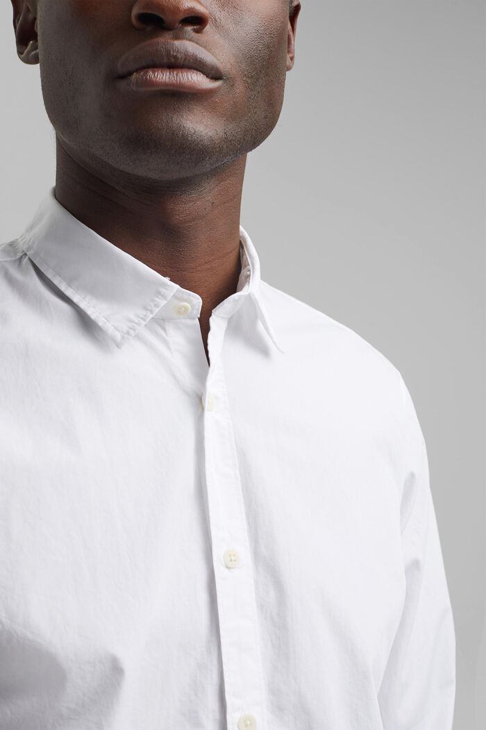 Camisa en 100 % algodón ecológico Pima, WHITE, detail image number 2