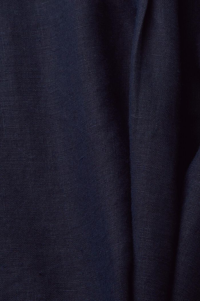 Blusa de lino, NAVY, detail image number 4