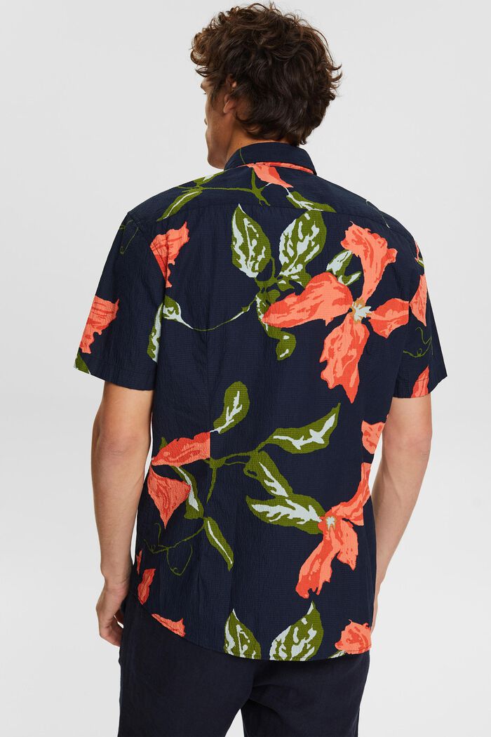 Camisa de sirsaca con estampado floral, NAVY, detail image number 3