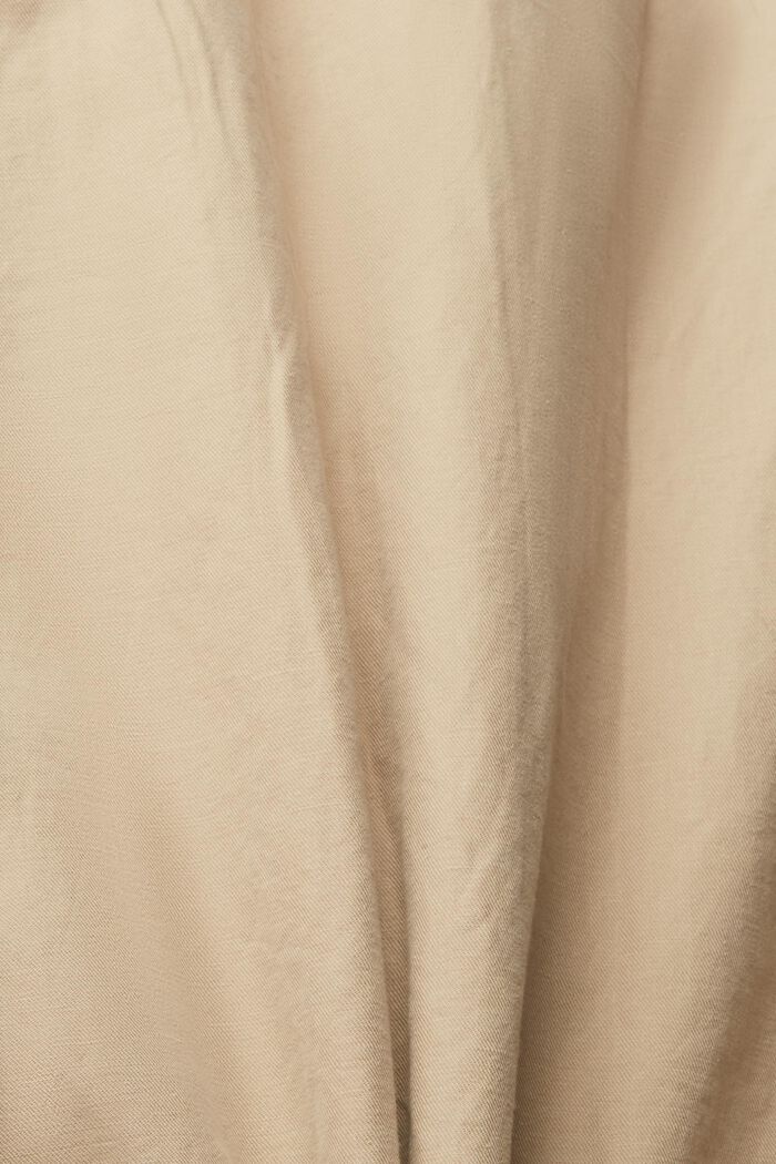 En mezcla de lino: camisa oversize, BEIGE, detail image number 4