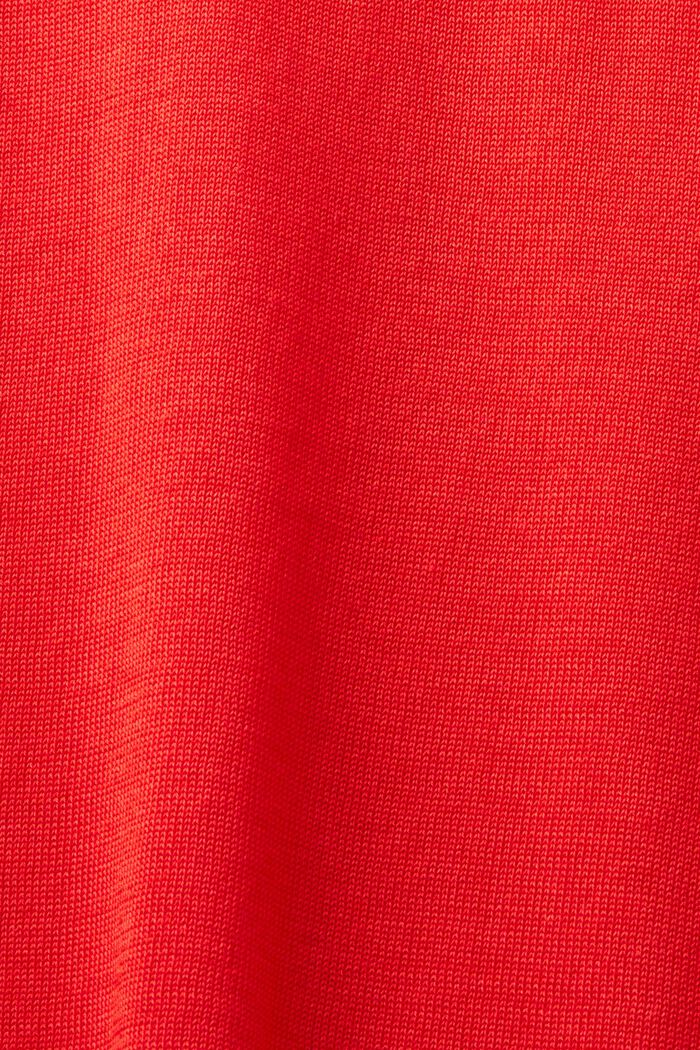 Jersey de manga larga con cuello alto, RED, detail image number 4