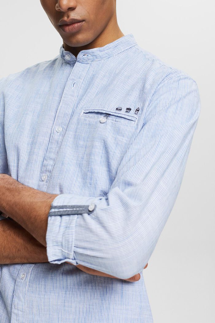 Camisa de rayas con pequeños motivos, BRIGHT BLUE, detail image number 2