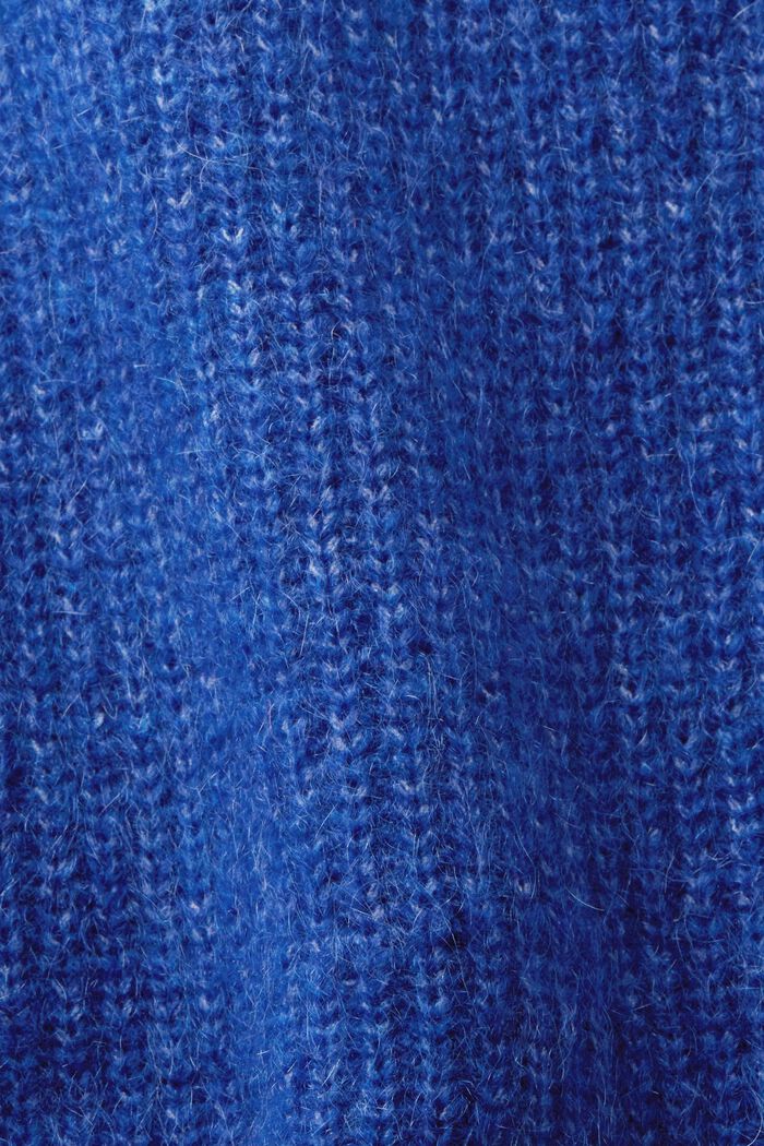 Poncho con cuello alto y laterales abiertos, BRIGHT BLUE, detail image number 5