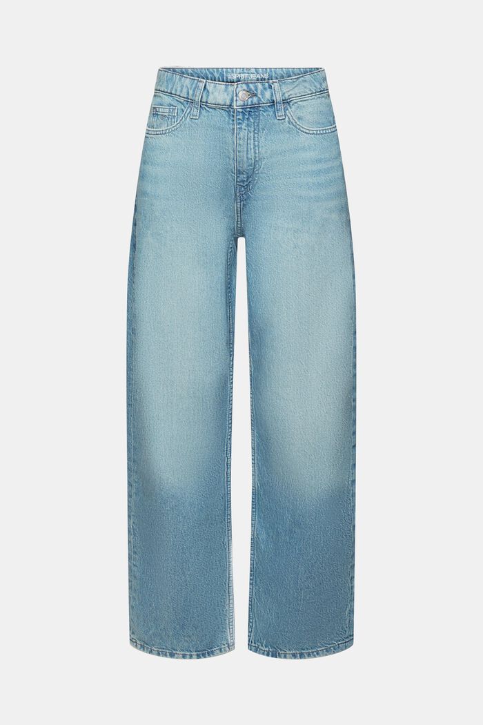 Jeans holgados con cintura alta y estilo retro, BLUE LIGHT WASHED, detail image number 6