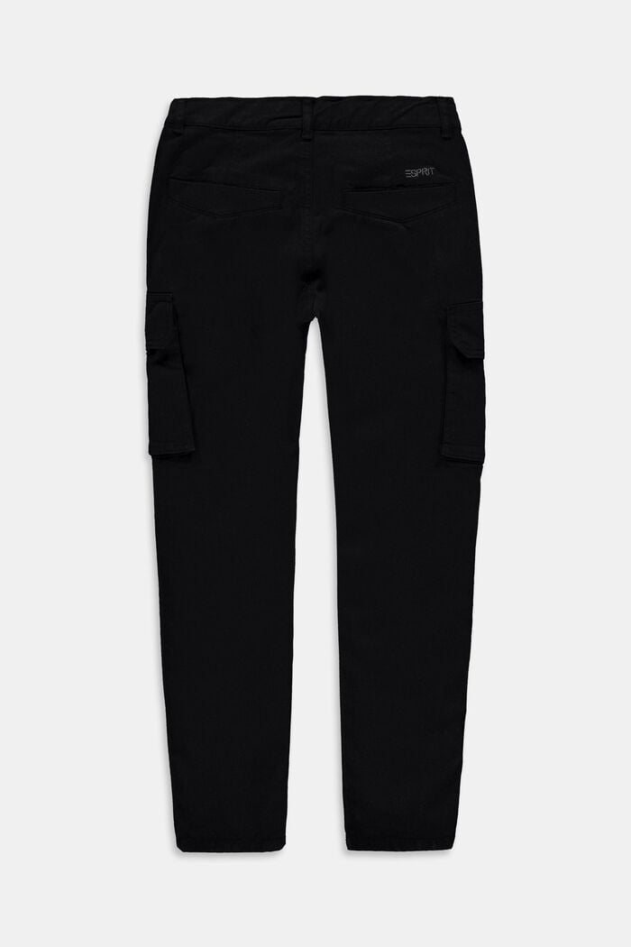 Pantalón cargo de algodón, BLACK, detail image number 1