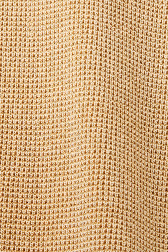 Jersey con media cremallera, 100% algodón, BEIGE, detail image number 4