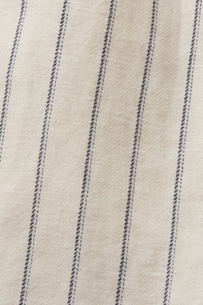Pantalones cortos de lino y algodón con diseño a rayas, ICE, detail image number 4