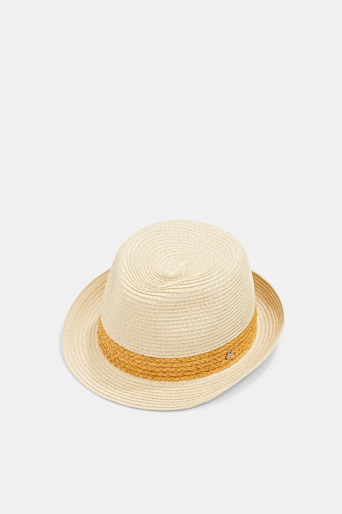 Sombrero Trilby con cinta de paja