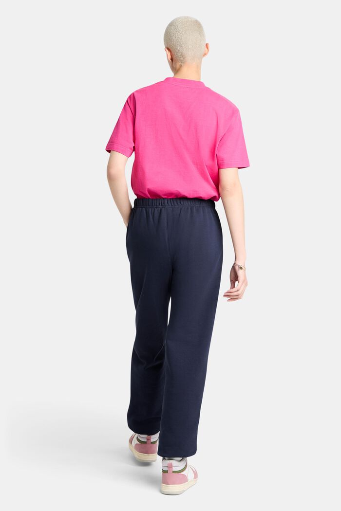 Pantalones de felpa unisex de algodón con logotipo, NAVY, detail image number 3