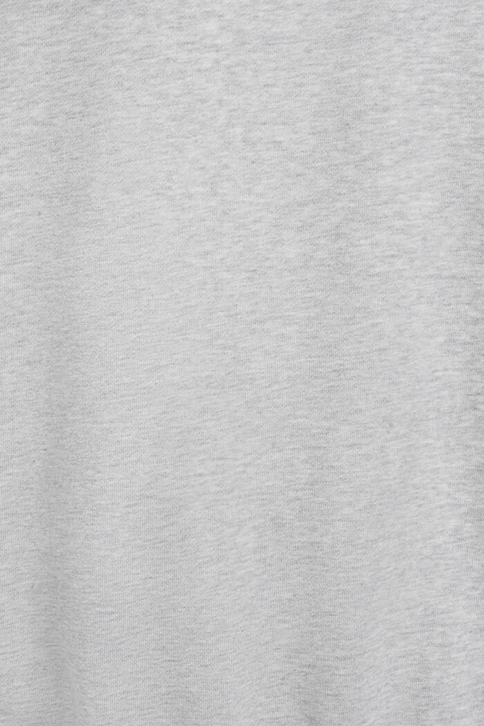 Sudadera unisex de felpa de algodón con logotipo, LIGHT GREY, detail image number 7