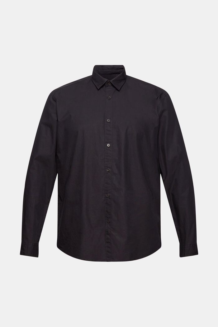 Camisa en 100 % algodón ecológico Pima, BLACK, detail image number 0