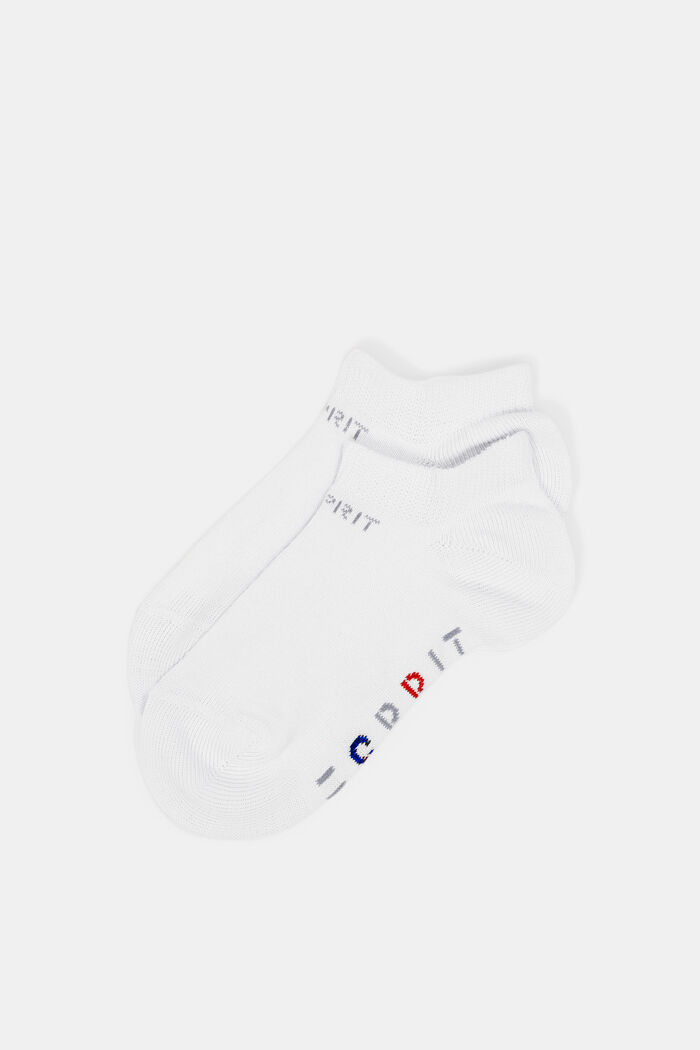 Pack de dos pares de calcetines para deportivas con logotipo, OFF WHITE, detail image number 0