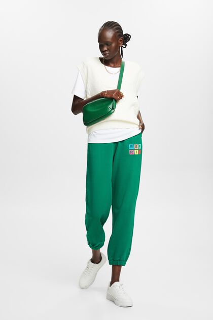 Pantalón deportivo de algodón ecológico con logotipo bordado
