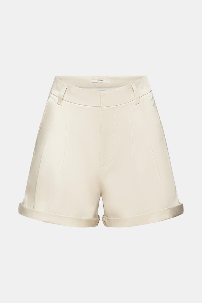 Pantalones cortos de satén con efecto lavado, LIGHT TAUPE, detail image number 6