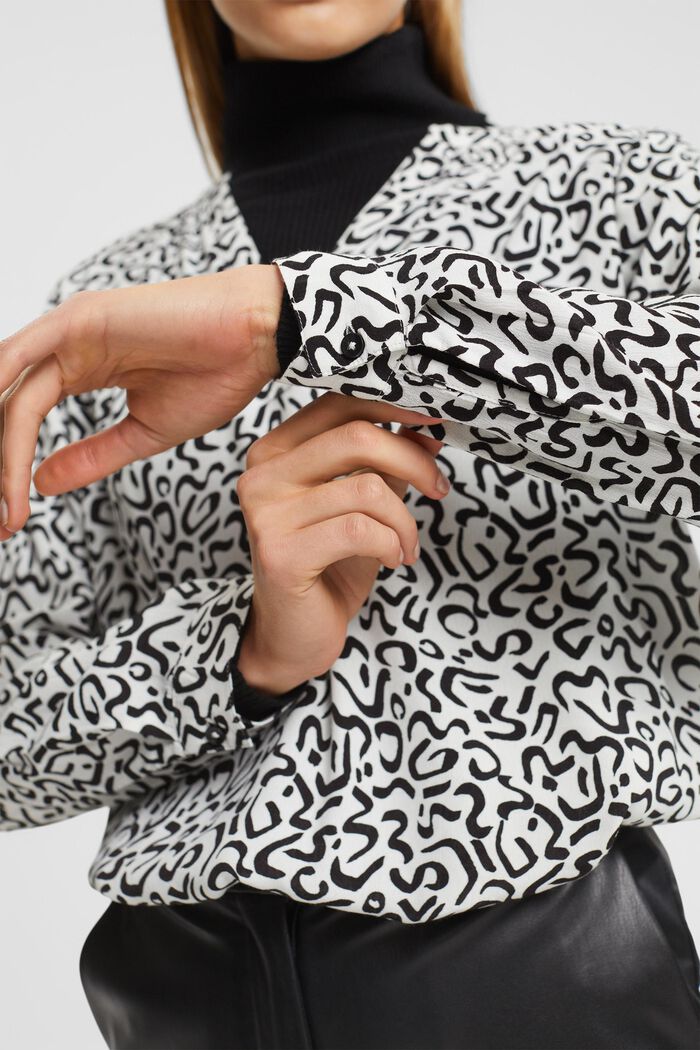 Blusa con estampado, LENZING™ ECOVERO™, WHITE, detail image number 2