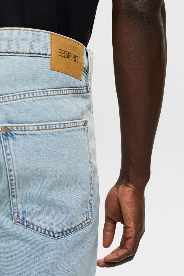 Jeans cortos relaxed mid-rise, BLUE LIGHT WASHED, detail image number 4