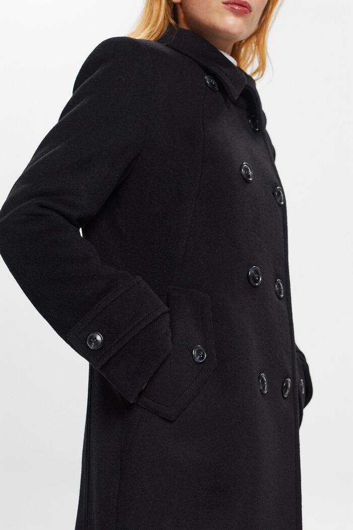 Reciclado: abrigo con lana, BLACK, detail image number 2