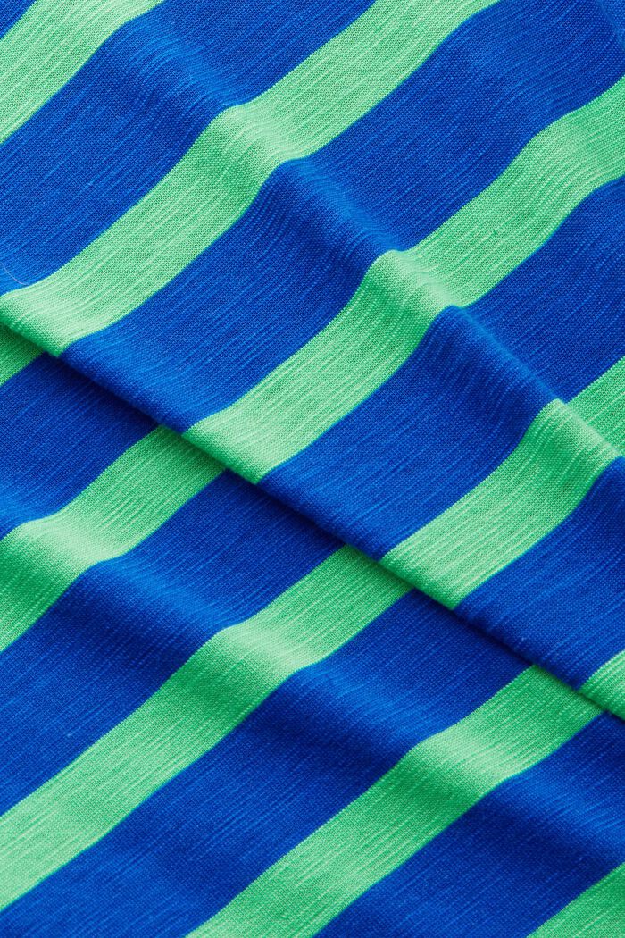 Camiseta de rayas con cuello en pico, BRIGHT BLUE, detail image number 5