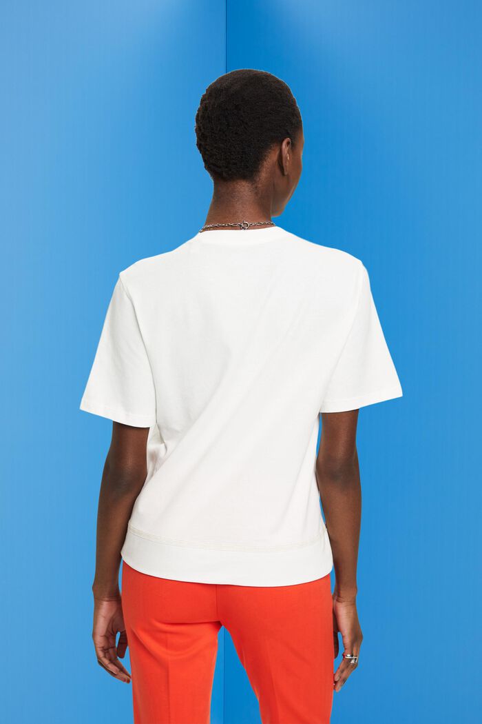 Camiseta de algodón, OFF WHITE, detail image number 3