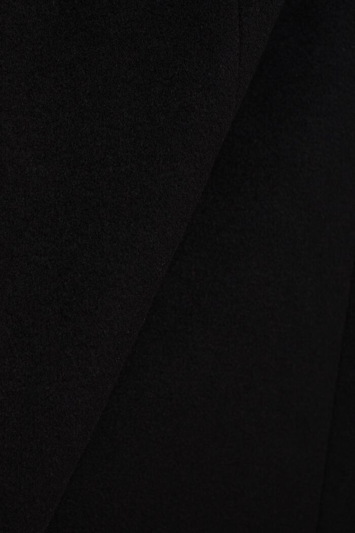 Abrigo con lana, BLACK, detail image number 4