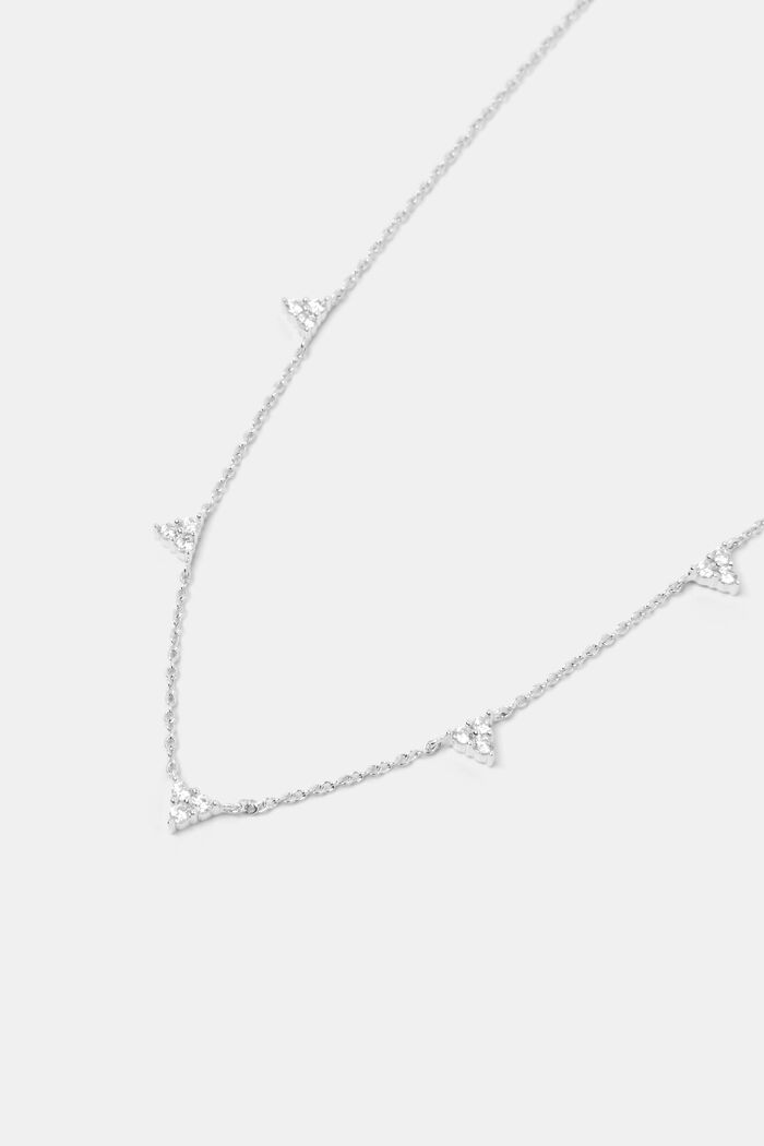 Collar de plata de ley con circonita, SILVER, detail image number 1