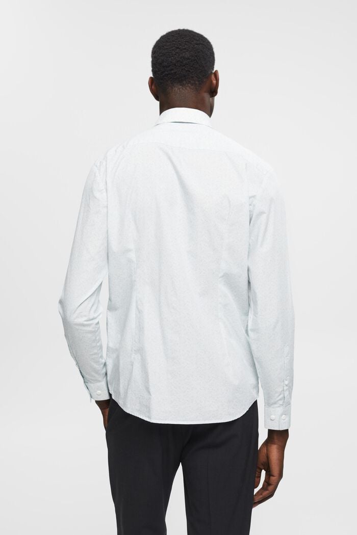 Camiseta ajustada de algodón con estampado, WHITE, detail image number 3