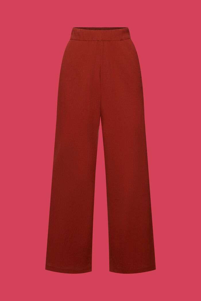 Pantalones de pernera ancha con acabado arrugado sin cierres, TERRACOTTA, detail image number 7