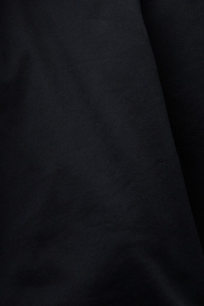 Pantalón corto de sarga con dobladillo, BLACK, detail image number 6