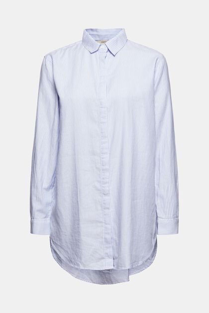 Blusa camisera en 100 % algodón ecológico, PASTEL BLUE, overview