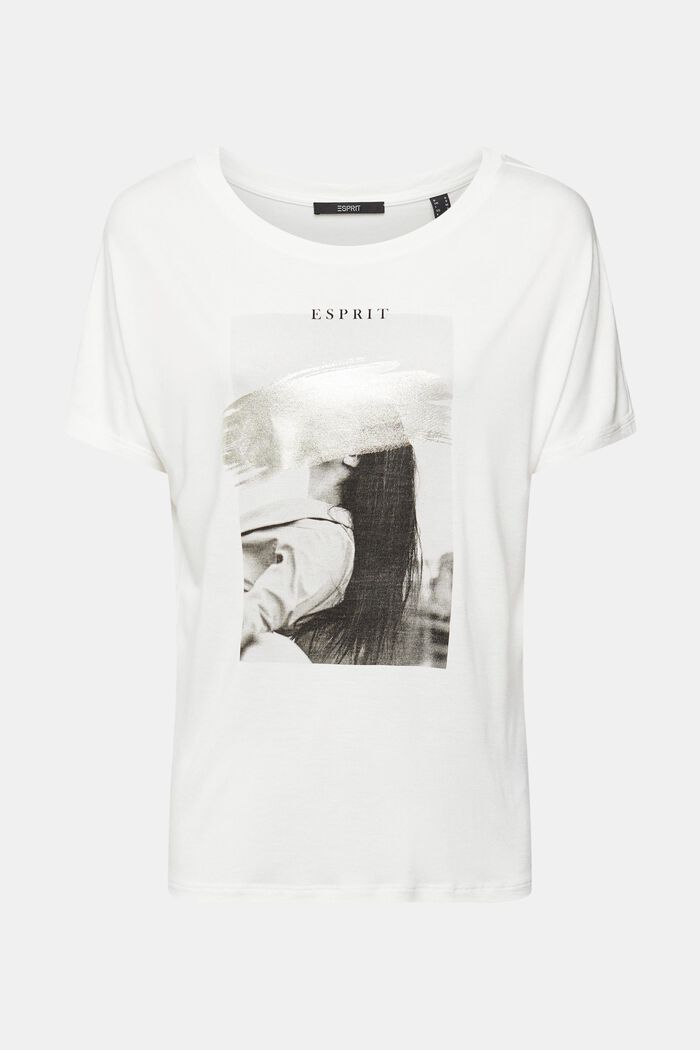 Camiseta estampada, LENZING™ ECOVERO™, OFF WHITE, detail image number 2